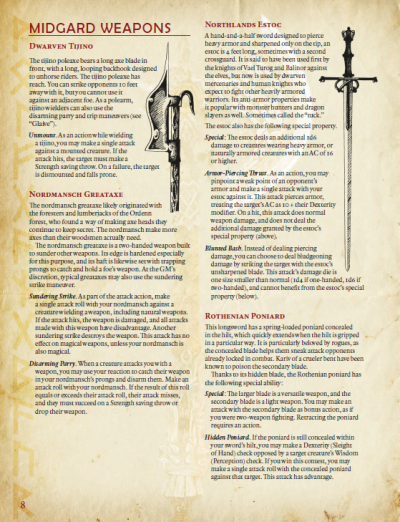 Beyond Damage Dice: New Weapon Options for 5th Edition - Kobold Press Store