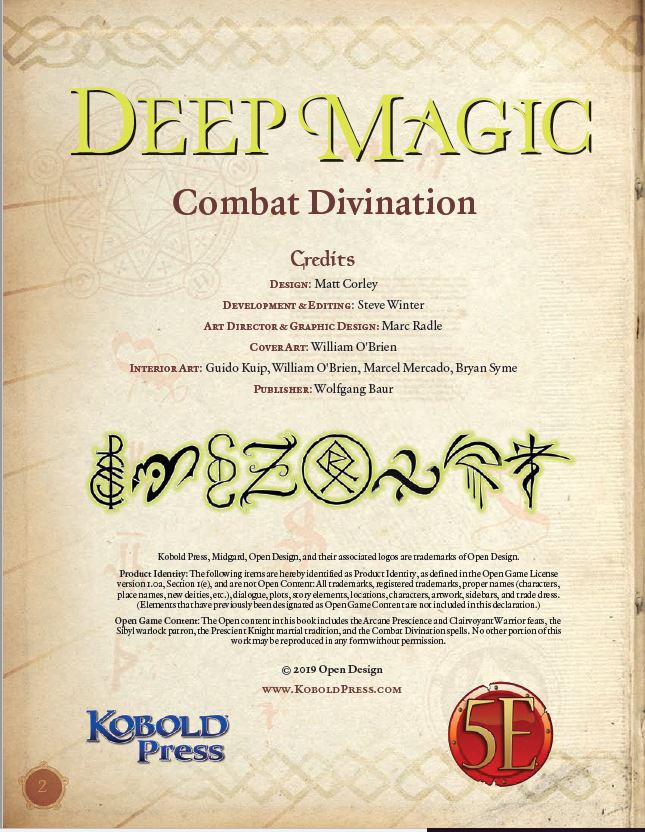 Battle Magic for 5E D&D with the Kobold Press Deep Magic Series