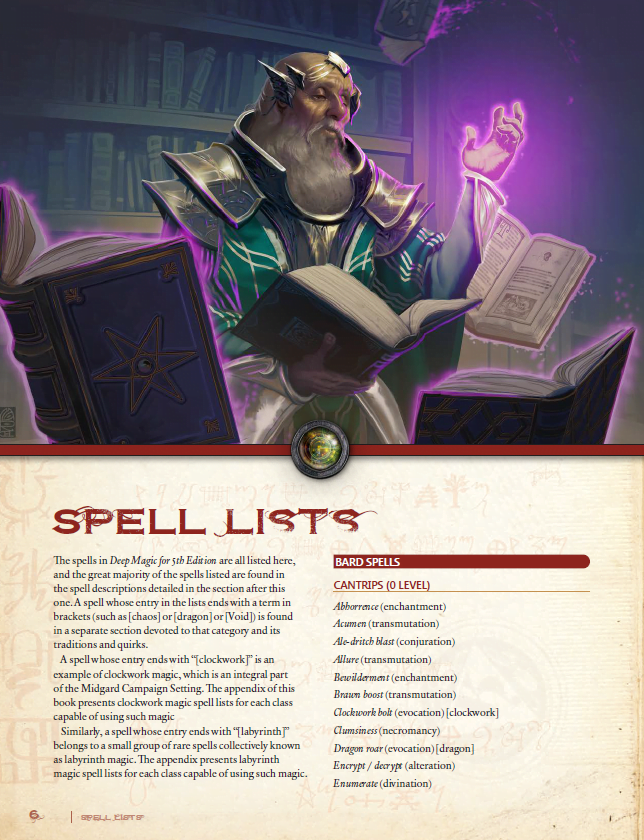 Deep Magic for 5th Edition: A Tome of New Spells & Arcana by
