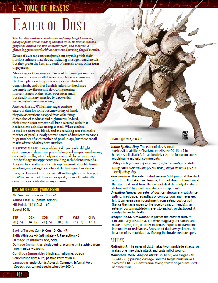 d&d 5e monster by type