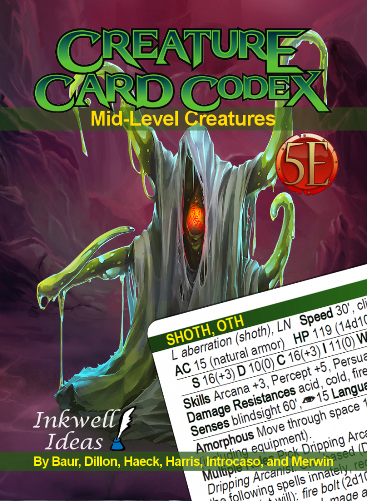 Creature Card Codex: Mid-Level Creatures With Tuck Box - Kobold Press Store