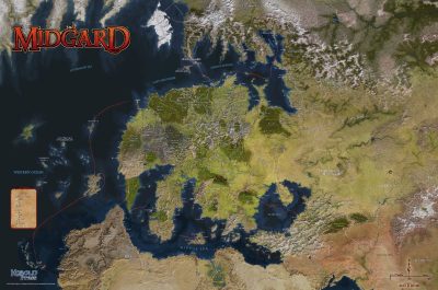 Midgard and Zobeck Poster Map (Folded Flat) by Anna Meyer and Alyssa Faden