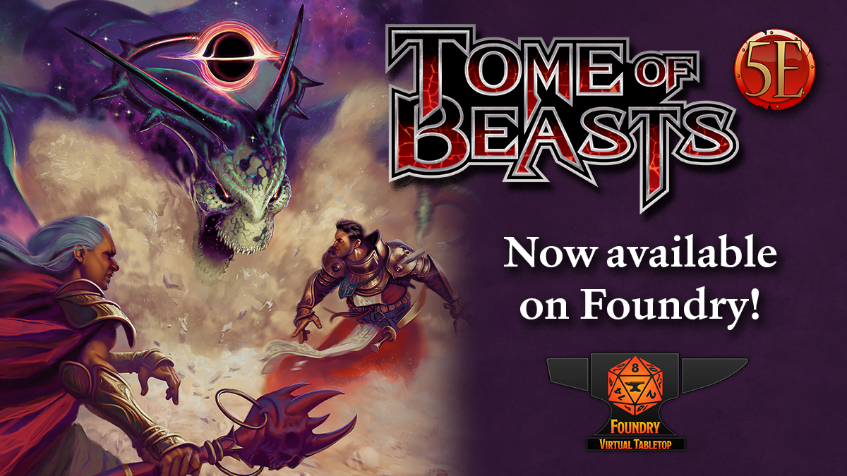 Kobold Press and Foundry Partnership for Tome of Beasts - Kobold Press