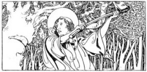 St. Boniface cuts down Thor's Oak by Charles Robinson