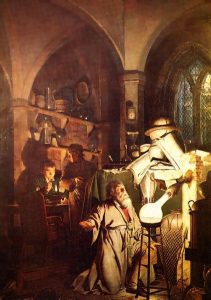 The Alchemist in Search of the Philosophers Stone (Artist: Joseph Wright)