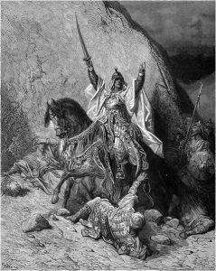 19th-century depiction of a victorious Saladin, by Gustave Doré