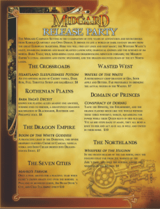 Midgard Release Party Menu - Drink