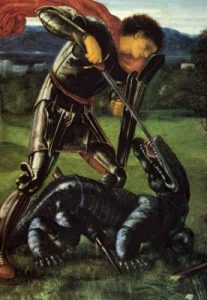 Edward Burne-Jones - Saint George Fighting the Dragon