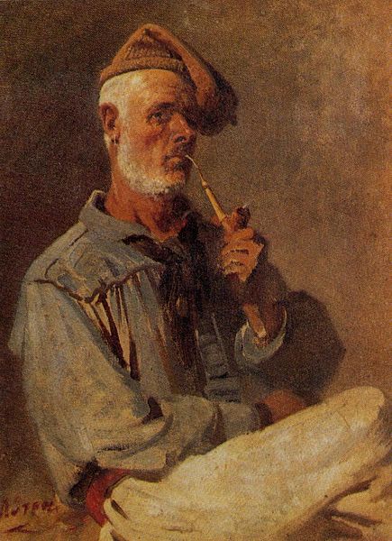 Nikiforos Lytras, Sailor smoking. Oil on canvas, Koutlidis foundation
