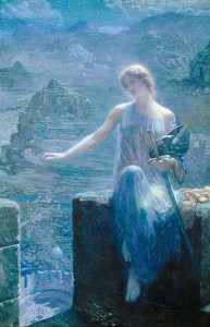 The Valkyrie's Vigil by Edward Robert Hughes (1851-1914)