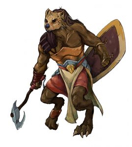 Gnoll with axe by Storn Cook