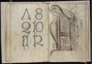 A medieval scribal pattern book by Gregorius Bock, ca. 1510-1517 from Swabia, Germany.