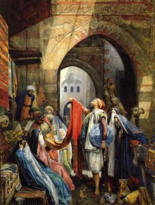John Frederick Lewis, A Cairo Bazaar, The Dellal, 1875,