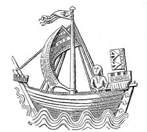 "Kogge stralsund" by Herrick - bookscan. Licensed under Public Domain via Wikimedia Commons - https://commons.wikimedia.org/wiki/File:Kogge_stralsund.jpg#/media/File:Kogge_stralsund.jpg