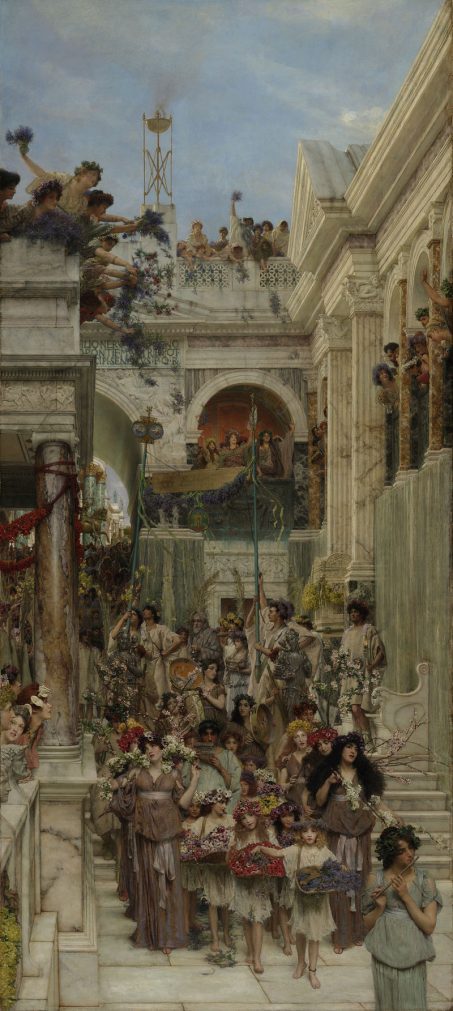 "Alma Tadema Spring" by Lawrence Alma-Tadema - 1. Unknown2. The Getty Center, Object 680, Digital image courtesy of the Getty's Open Content Program.. Licensed under Public Domain via Wikimedia Commons - https://commons.wikimedia.org/wiki/File:Alma_Tadema_Spring.jpg#/media/File:Alma_Tadema_Spring.jpg