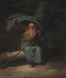 Ossian: The Old Blind Scottish Bard Singing His Swan Song To The Harp Artwork By Nicolai Abraham Abildgaard