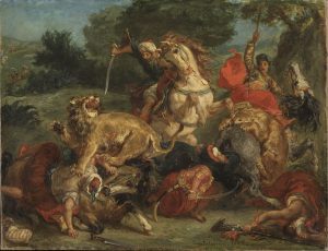 Eugène Delacroix: Lejonjakt.NM 6350