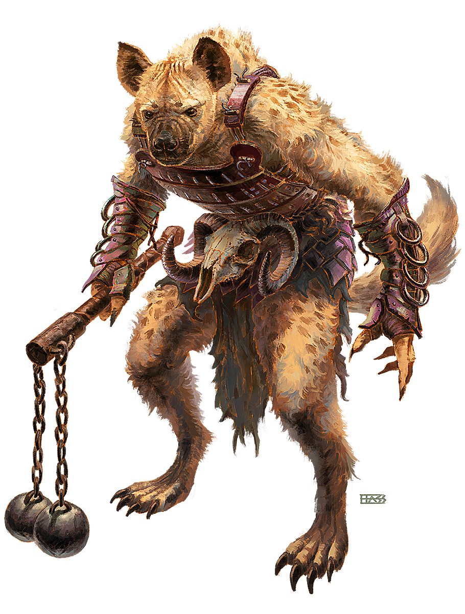 Gnoll lineage and heritages for the Tales of the Valiant RPG